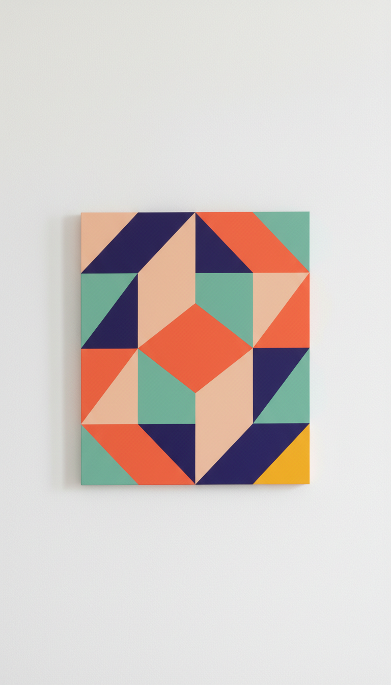 Bold Marigold Geometric Panel